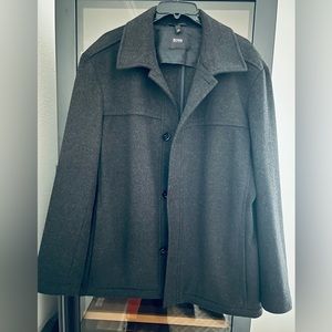 HUGO BOSS BLACK ‘CHESTER' WOOL & CASHMERE COAT (SIZE 38R)!!!